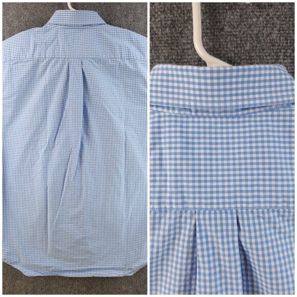 Vineyard Vines Check Whale Button-Down Large Cotton Blue Casual Long Sleeve Men - Picture 16 of 16